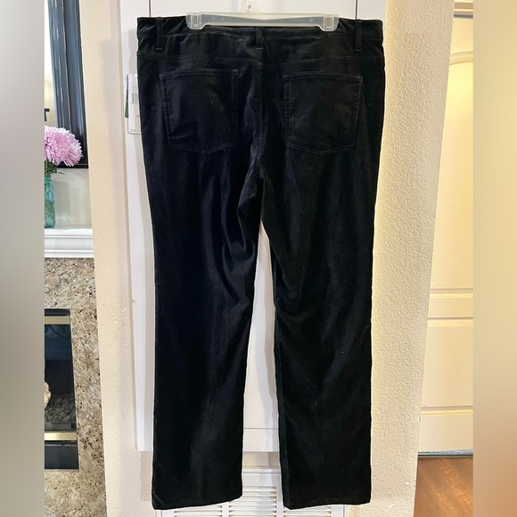 Lauren Ralph Lauren Slimming Fit Velvet Ankle Pants Black NWT Size 16 - Picture 3 of 5